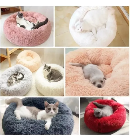Cama Para Mascota Antiestrés Felpa